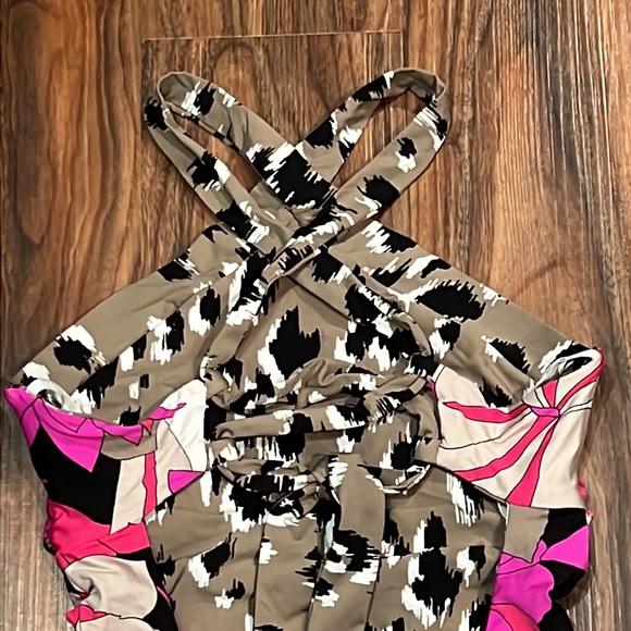 NWOT Trina Turk Lynx Reversible High Neck One Piece - Picture 10 of 16